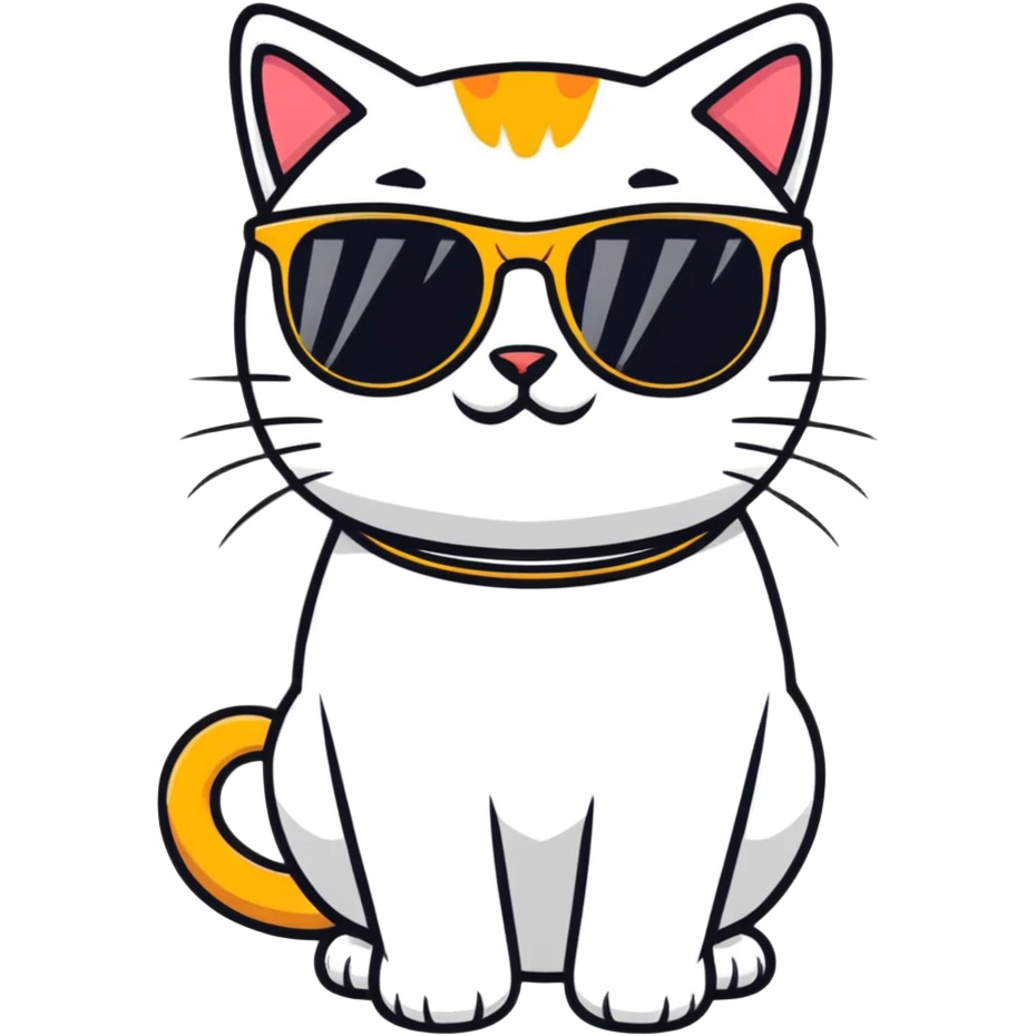 Cat with sunglasses emoji