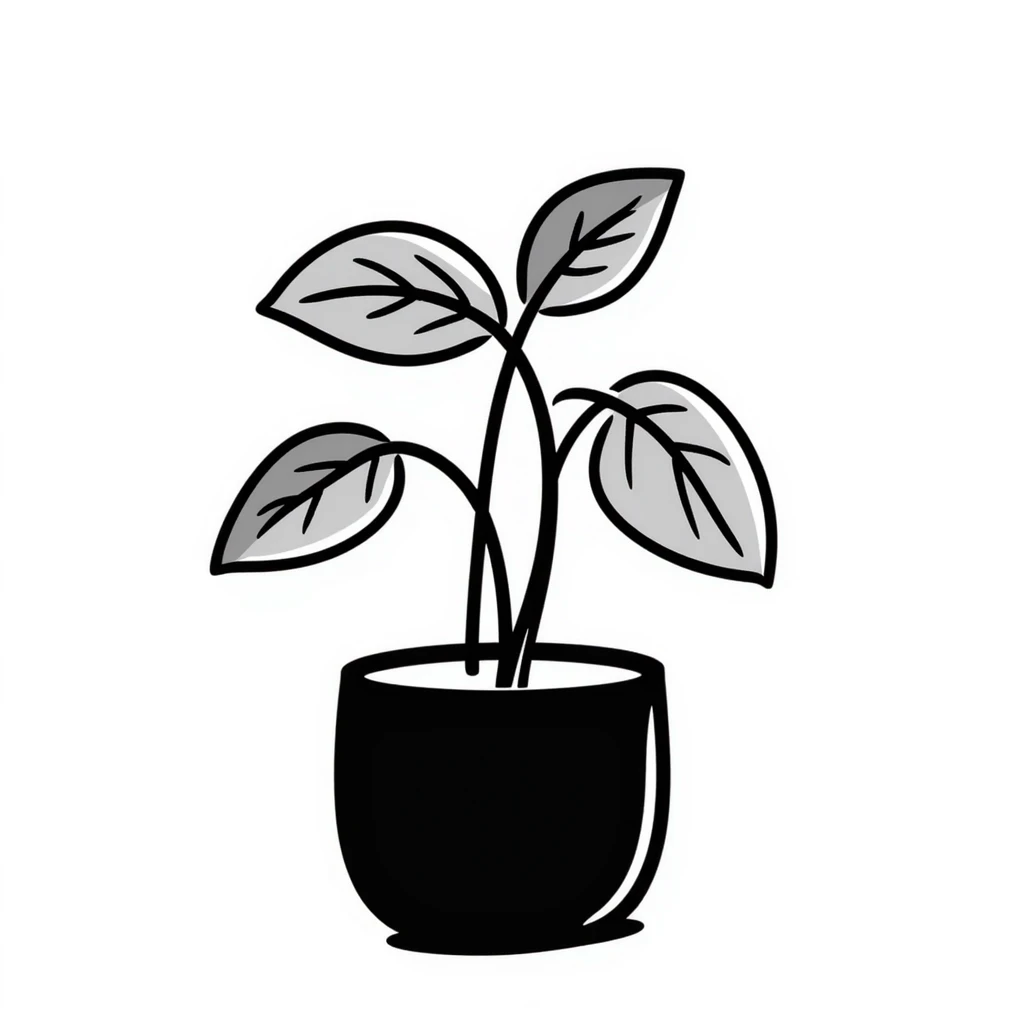 Basil herb plant with leaves emoji
