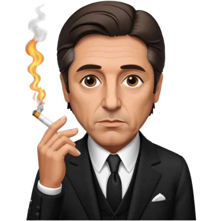 draw me brutal al pacino from godfather, who will smoke ciggarete emoji