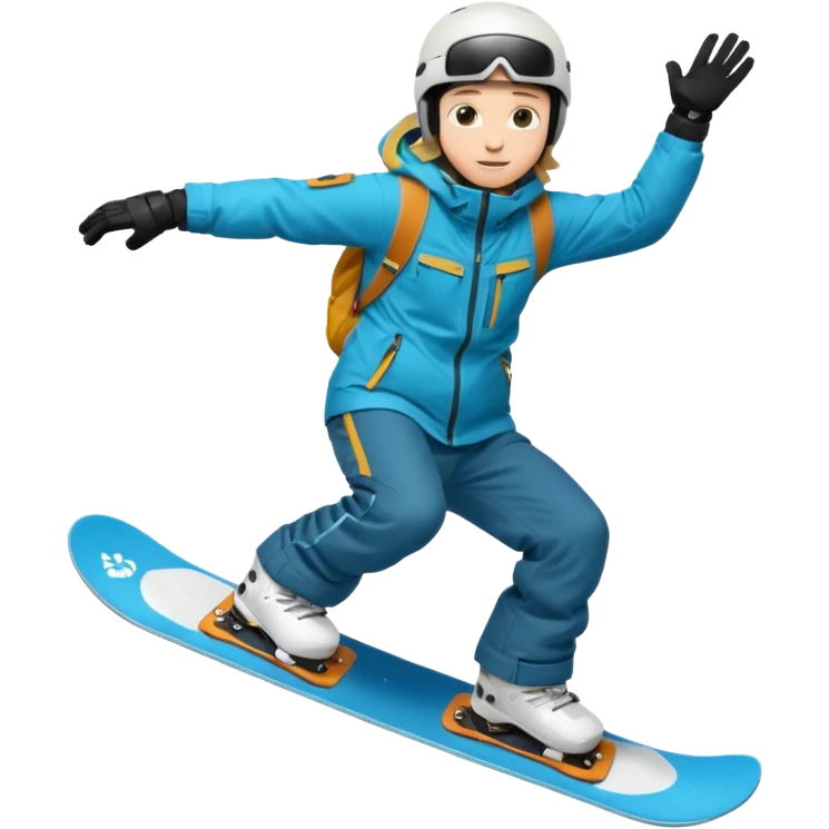 Snowboarder mid-air emoji
