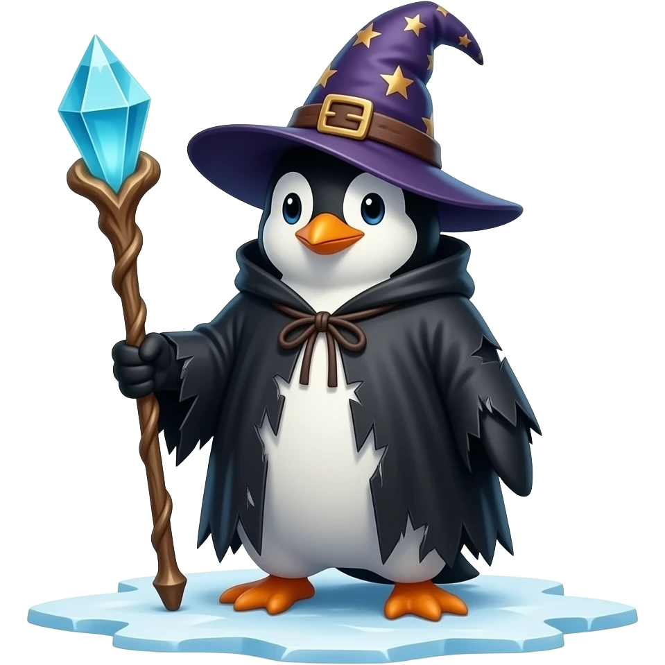 Penguin Wizard emoji