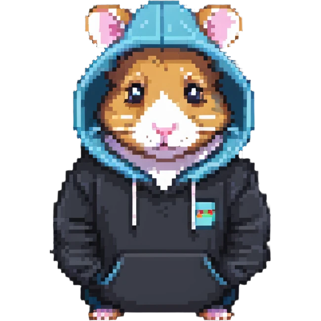 Hamster in a hoodie emoji