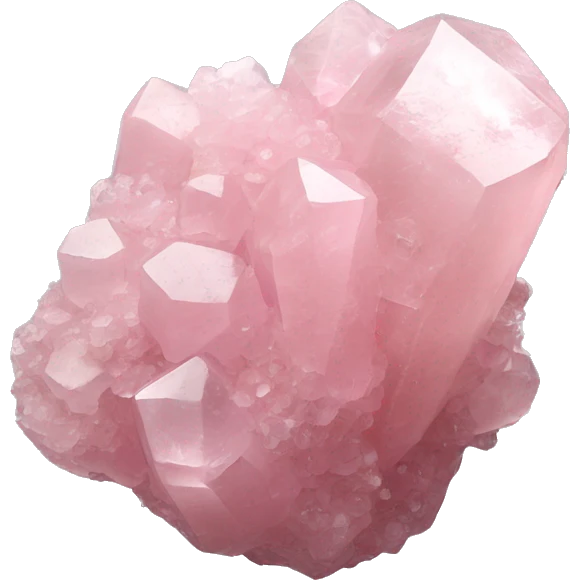 Rose quartz crystal cluster emoji