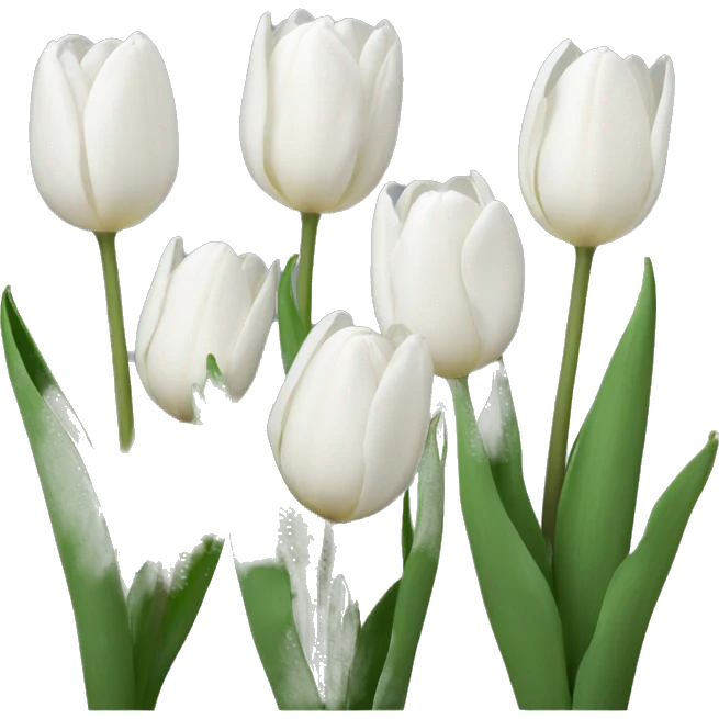 White tulips emoji