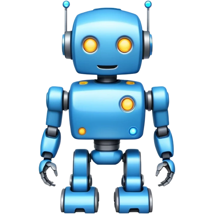 Crée-moi un robot sympathique, pour un chatbot moderne emoji