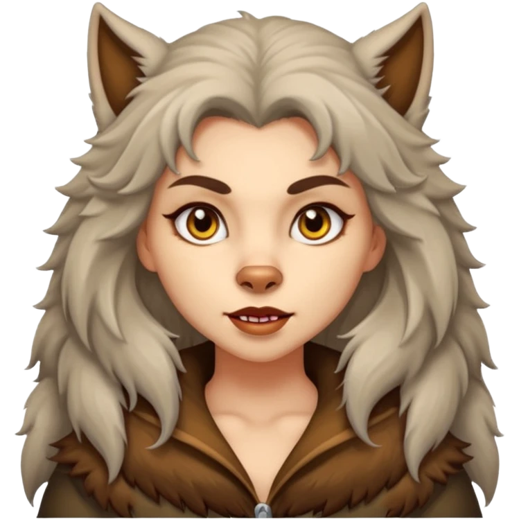 Cute lady werewolf  emoji