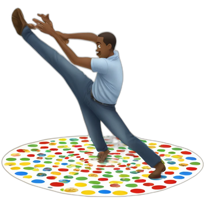 tallest person in the world playing twister emoji