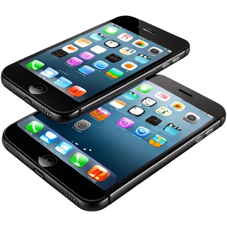 iPhone smartphone with touchscreen emoji