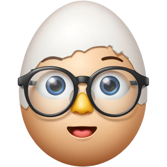 Egg with eyeglasses emoji