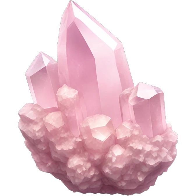 Light pink quartz crystal cluster  emoji