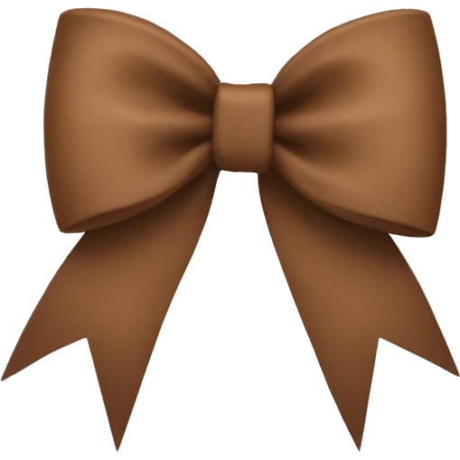 brown bow emoji