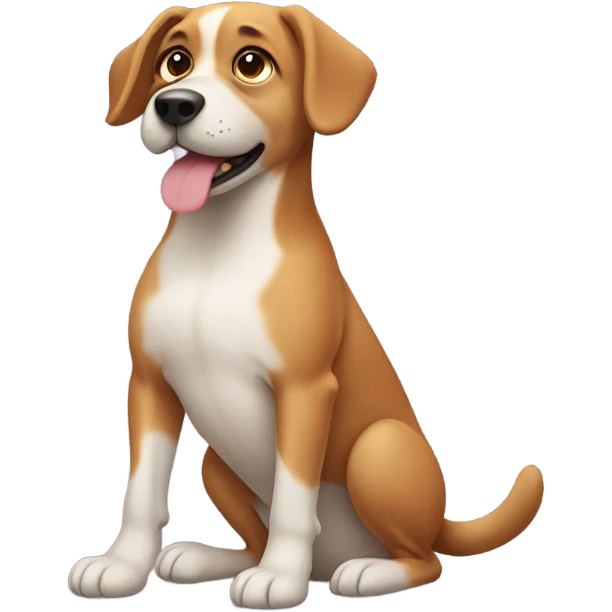 Dog with belly Up emoji