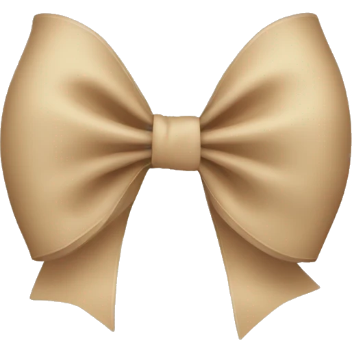 beige bow emoji