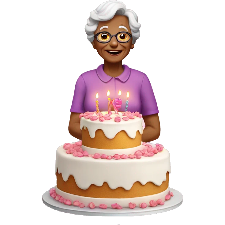 Birthdaycake for a 95 years old grandma emoji