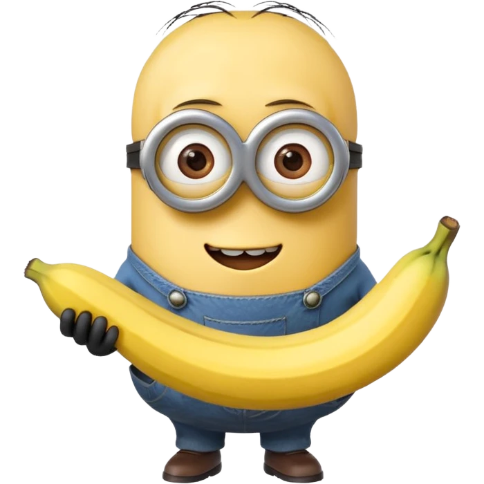 Minion with banana emoji