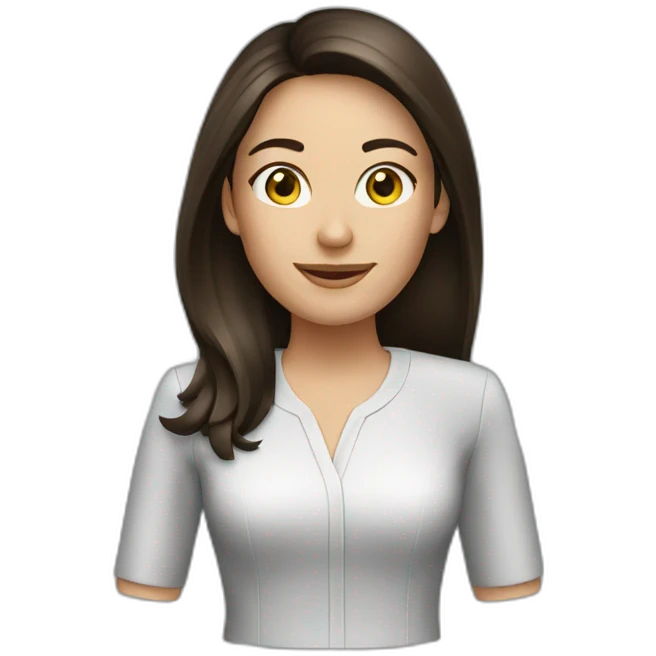 sales woman brunette emoji