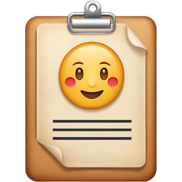 document with checkmark emoji, simple emoji