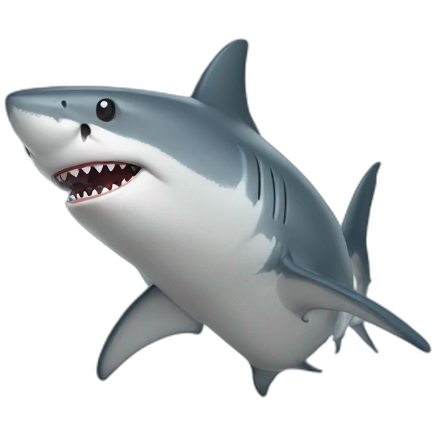 A shark with a hoodie emoji