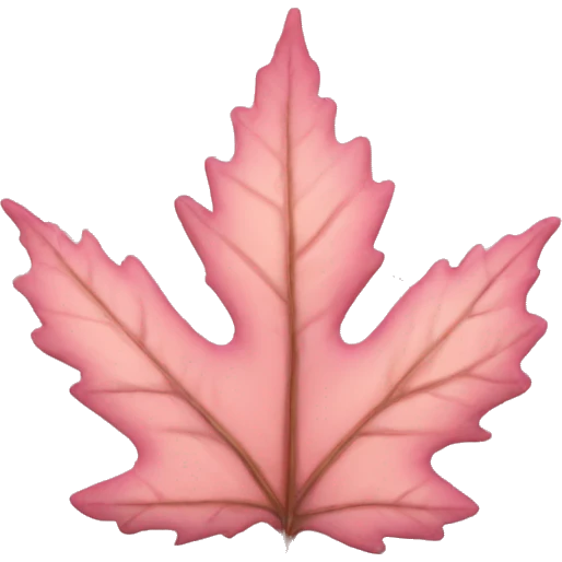 autumn light pink leaf emoji