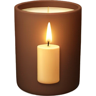 Aesthetic candle in brown jar emoji