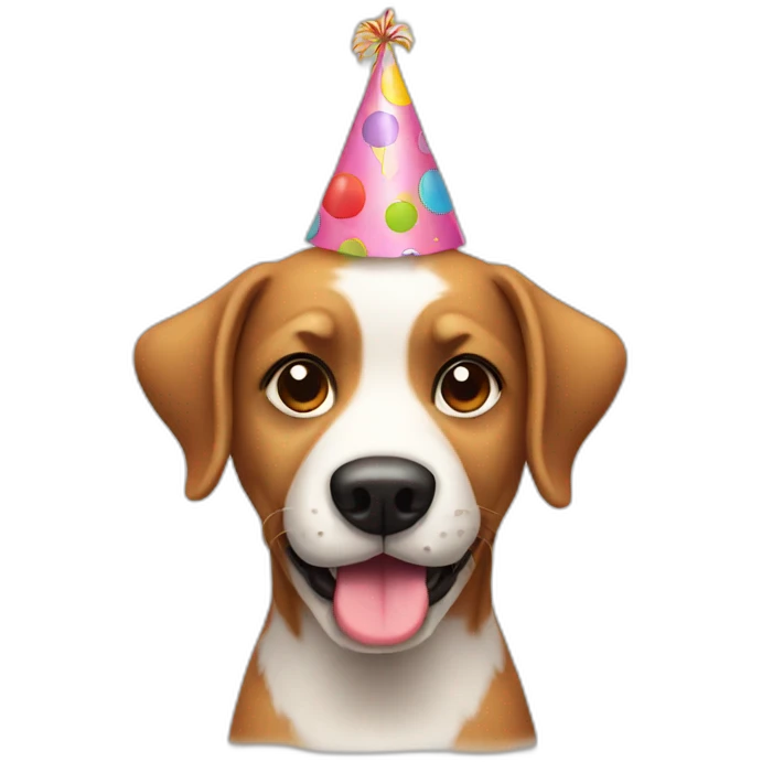 Birthday dog emoji