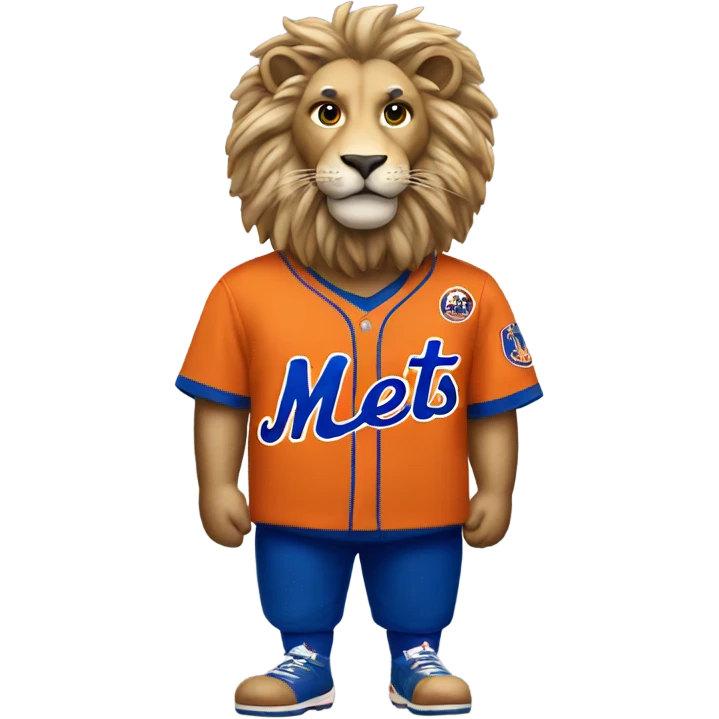 Lion with Mets jersey  emoji