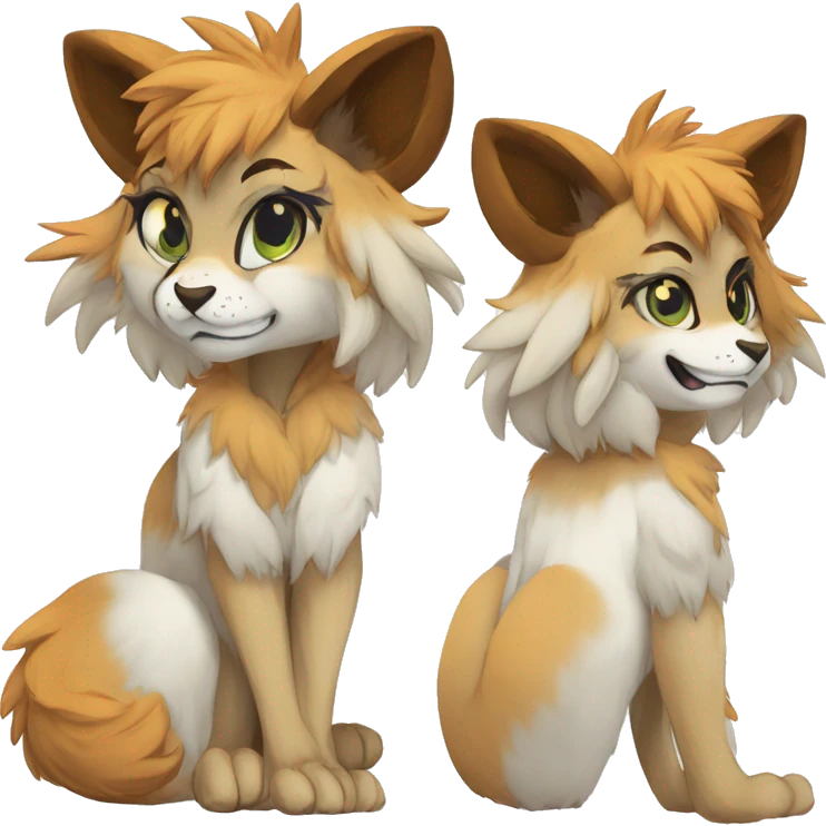 Anthro Modern Vernid Fur-Sona Artist: LiLaiRa full body emoji