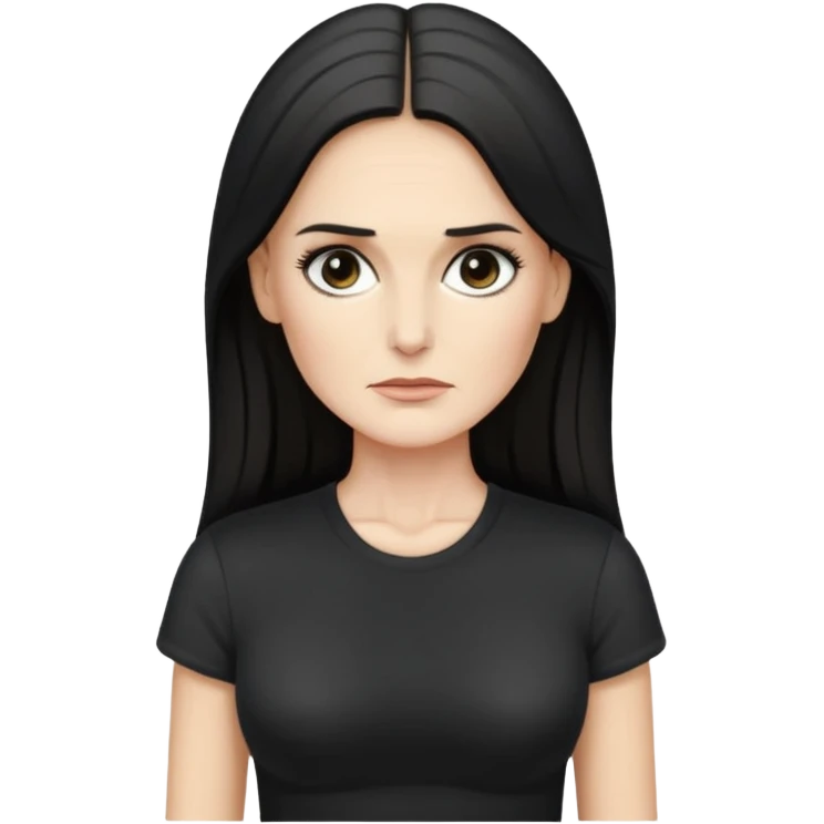 Demi Moore serious up to the waist emoji