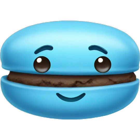Blue macaroon  emoji