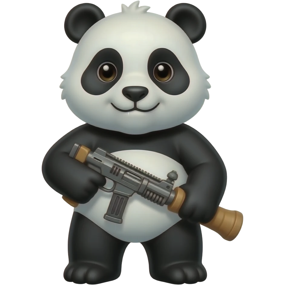 panda holding a rpg emoji