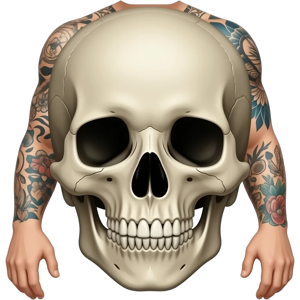 Tattoos on arms skull head emoji