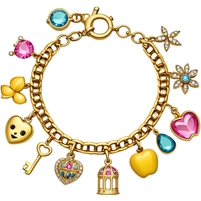Juicy Couture charm bracelet emoji