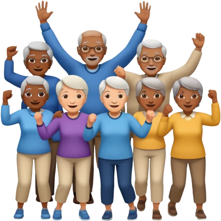 an emoji showing older people with power of $MOVEMENT emoji