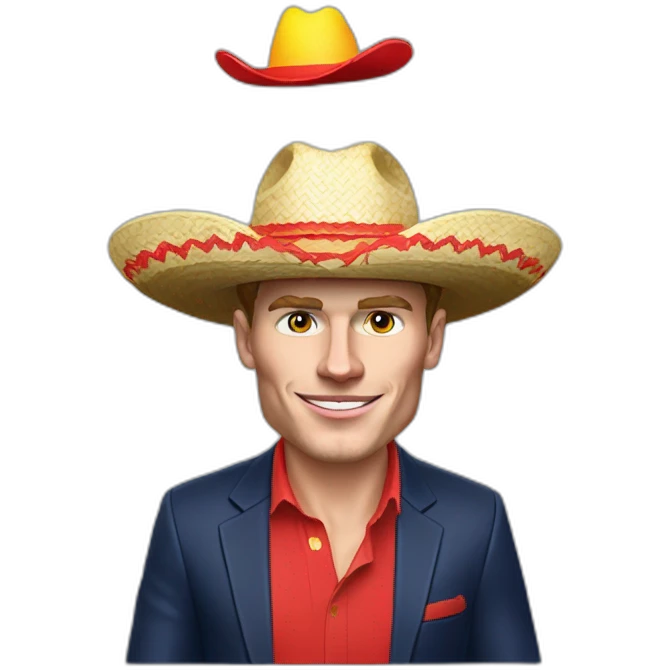 max verstappen wearing a sombrero with a red bull in his hand emoji