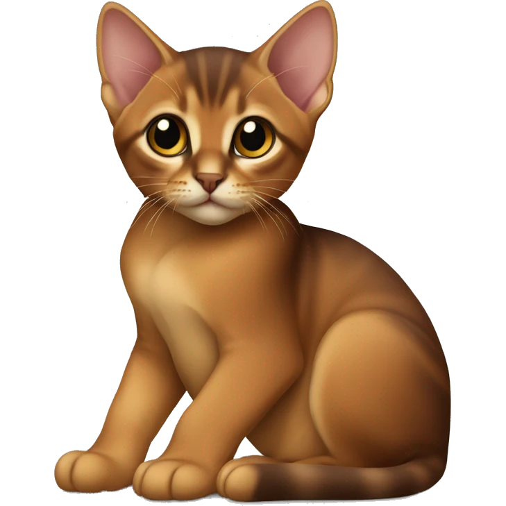 Abyssinian kitten sitting  emoji