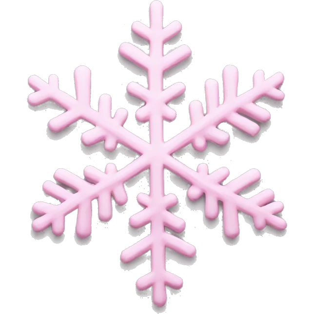 pastel pink snowflake  emoji