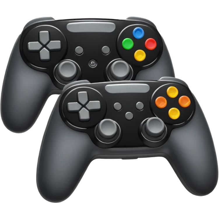game controller, glossy buttons emoji