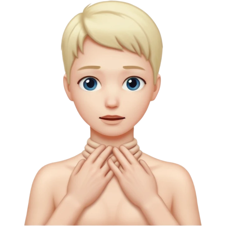 hands around neck emoji