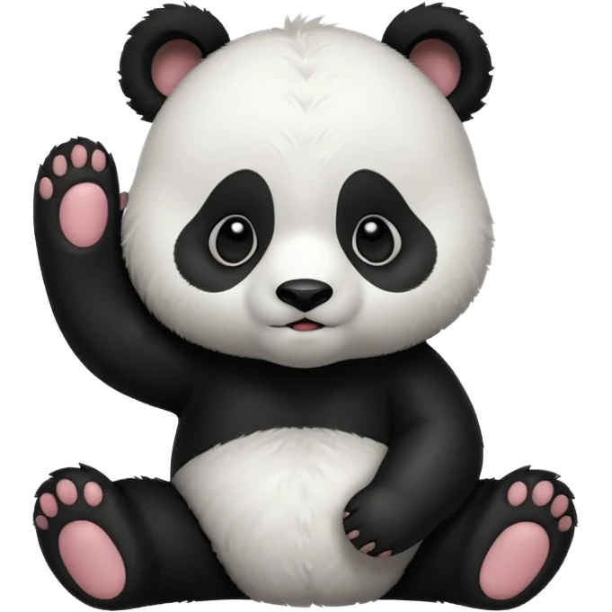 Panda cub slapping there four head emoji