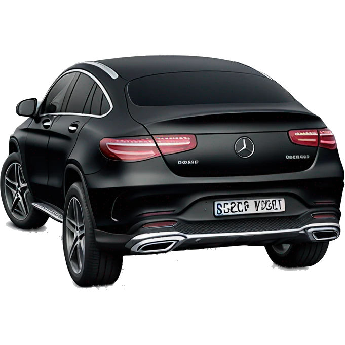 black Mercedes GLC coupe emoji