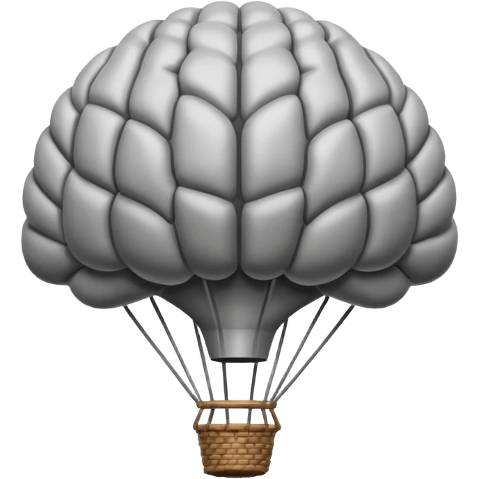 Globo aerostatico con forma de cerebro emoji