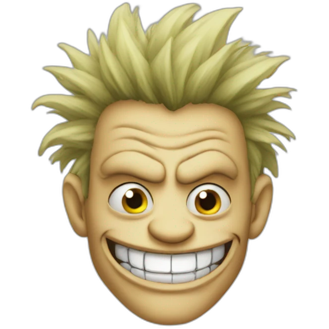 Buggy troll face one piece emoji