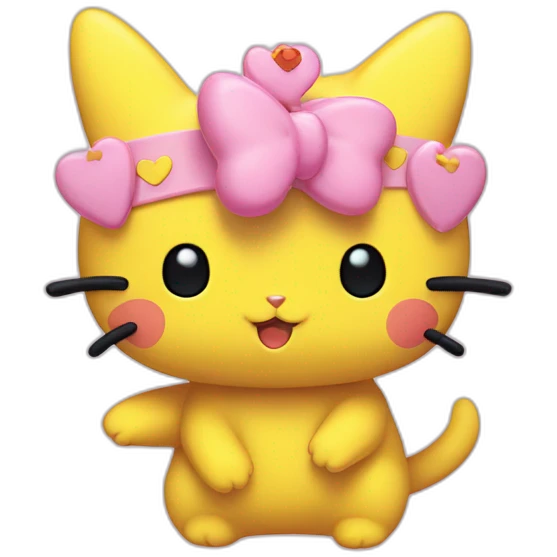 Hello kitty cœur pikatchu emoji