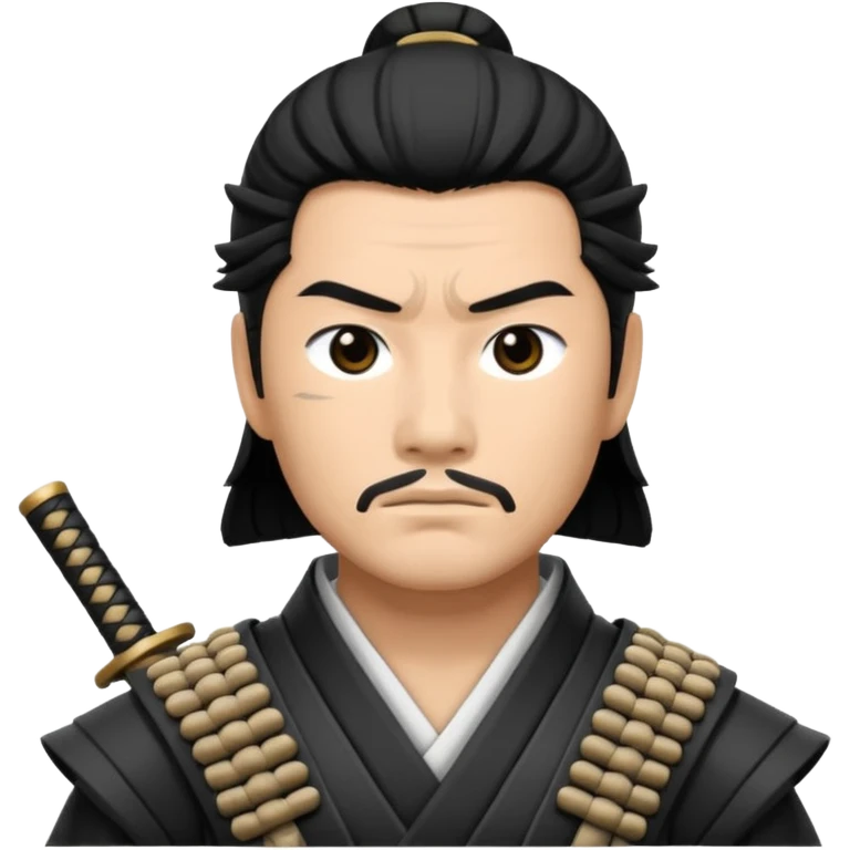 I want a black and white samurai. It is for an icon. emoji