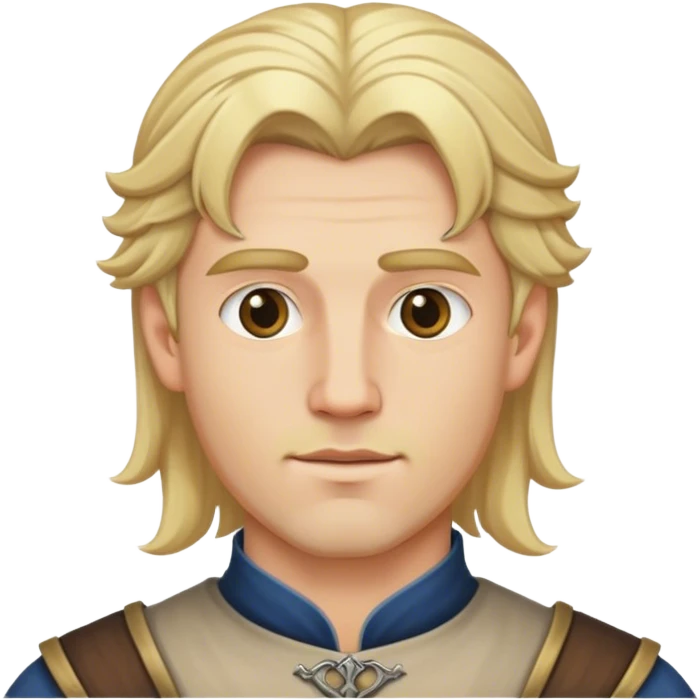 medieval male blonde hairstyle emoji