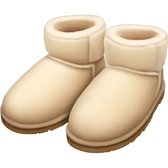 pastel beige cute ugg slippers emoji