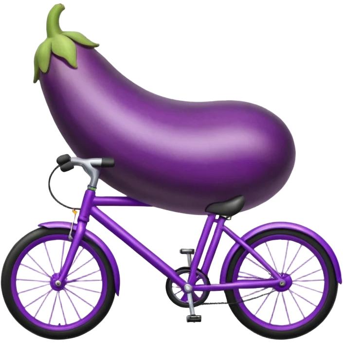 A eggplant on a bike  emoji