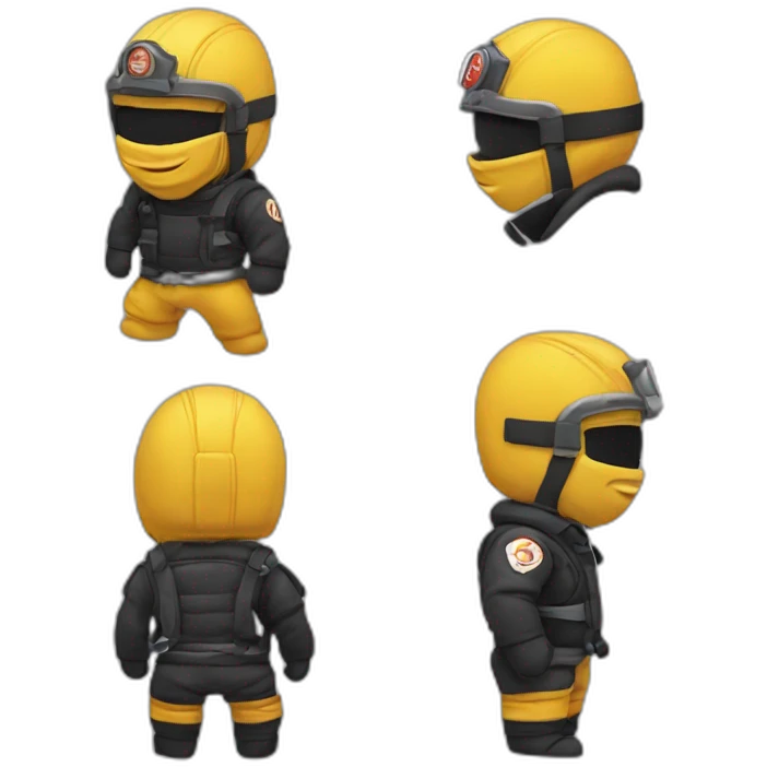 Bombero ninja kamikaze emoji