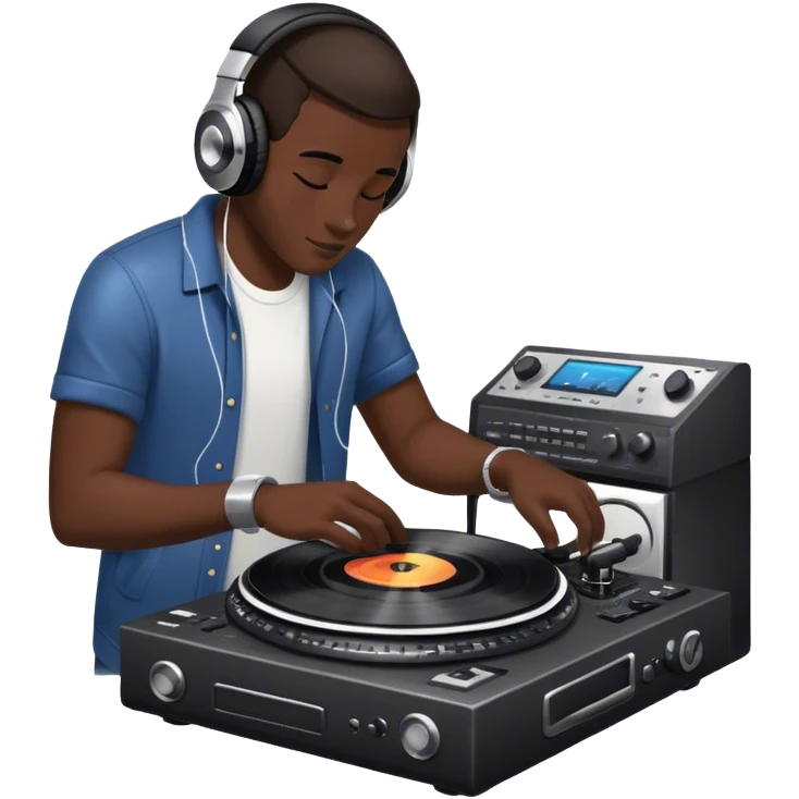 Dj scratchin the disk emoji