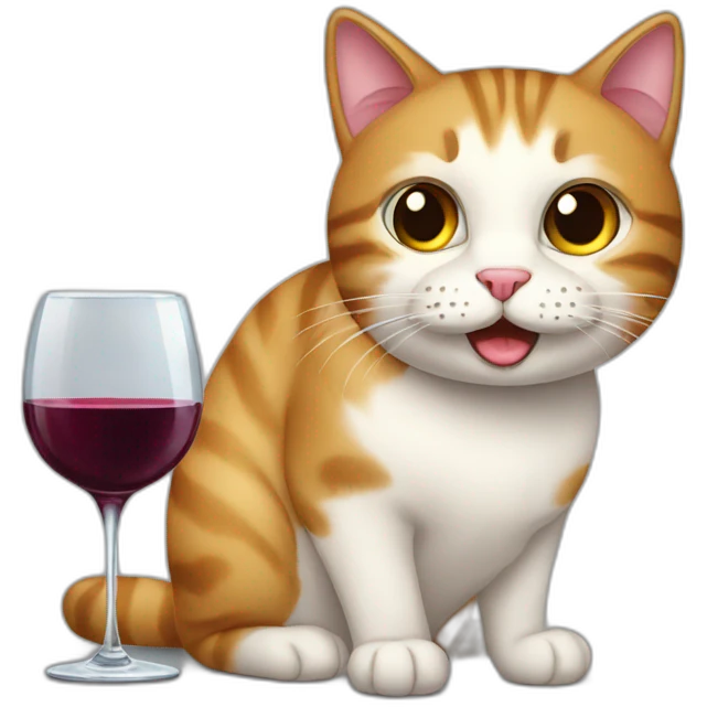 cat-with-glass-of-wine emoji